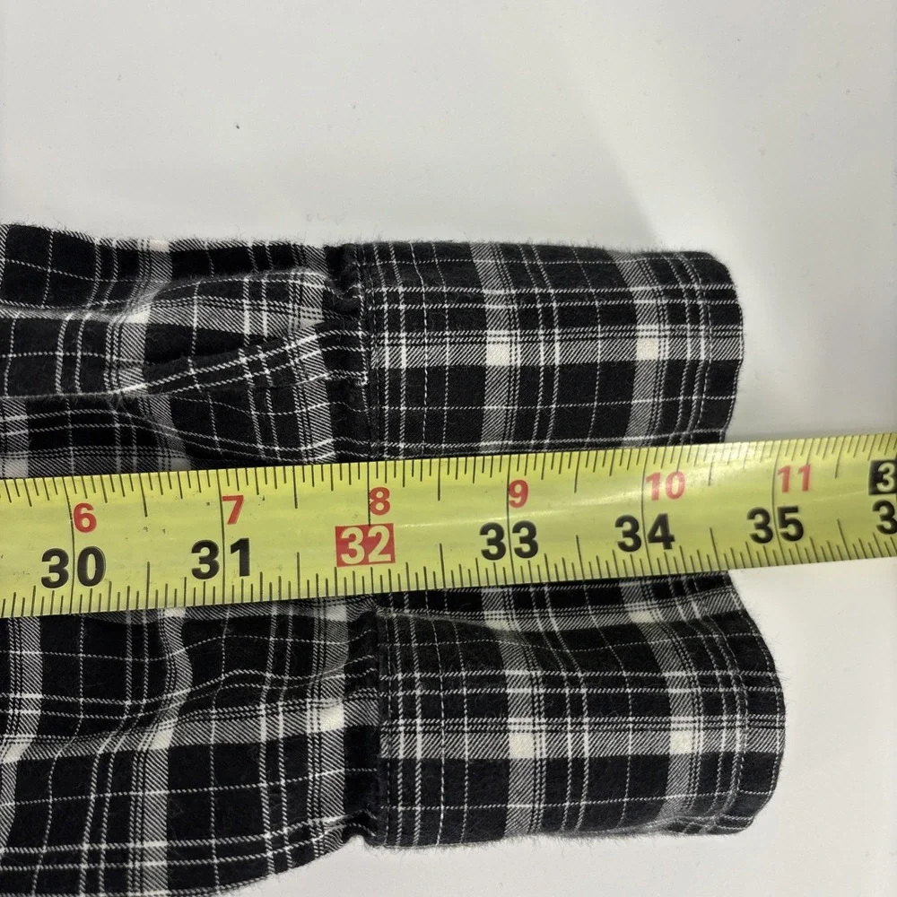 Polo Ralph Lauren Shirt Men's Large‎ Black White Plaid Long Sleeve 100% Cotton